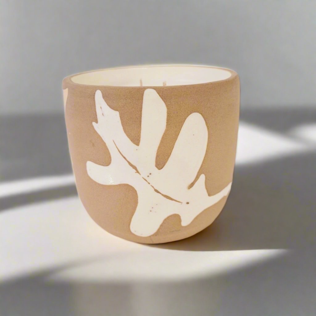 Ceramic Leaf Candles-Twins Candle Collective